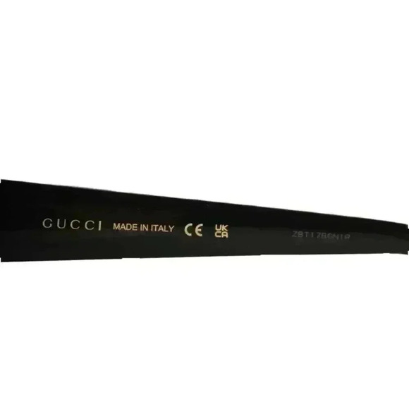 GUCCI Black Round Retro Mod  60s Style Gradient Acetate Sunglasses GG1256 Italy - Picture 4 of 5